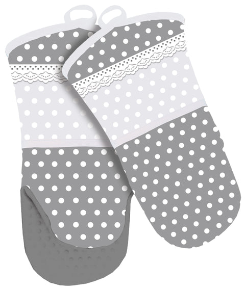 Kuchyňská chňapka se silikonovou podšívkou – puntíkovaný design Mitt-17_1.jpg