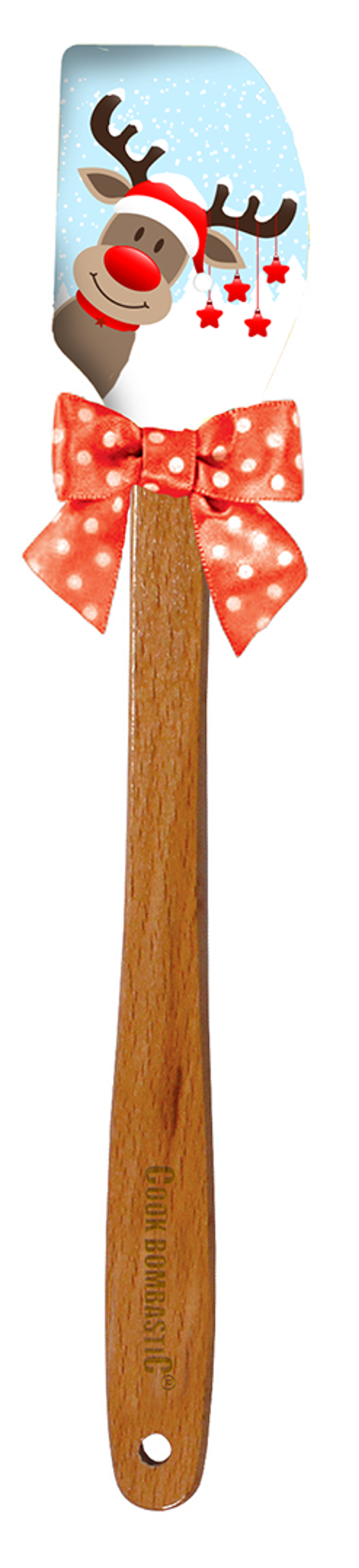 Pečicí stěrka s dřevěnou rukojetí – vánoční design – 21 x 3 cm SK-42 B.png