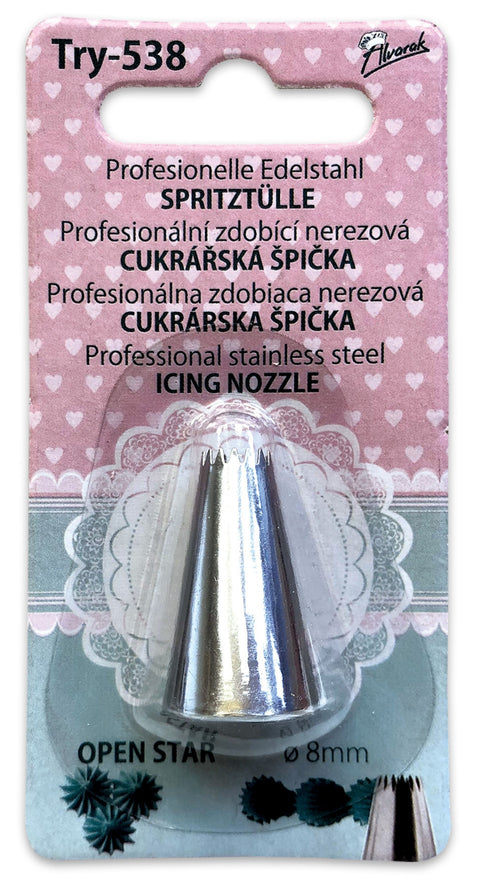 Profesionální nerezová cukrářská špička – otevřená hvězda – Ø 8 mm TRY-538_2.jpg
