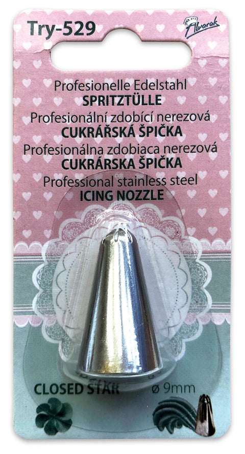Profesionální nerezová cukrářská špička – uzavřená hvězda – Ø 9 mm TRY-529_2.jpg