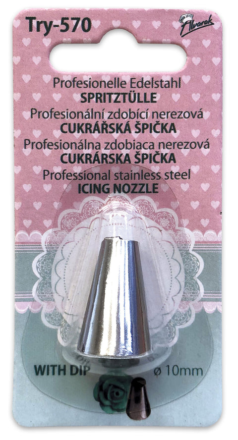 Profesionální nerezová cukrářská špička – zobáček – Ø 10 mm TRY-570_2.jpg