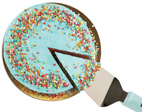 Servírovací lopatka na dort nebo koláč – nerezová servírovací lopatka – 26 a 7.5 cm – modrá rukojeť SPAT-D_4.jpg