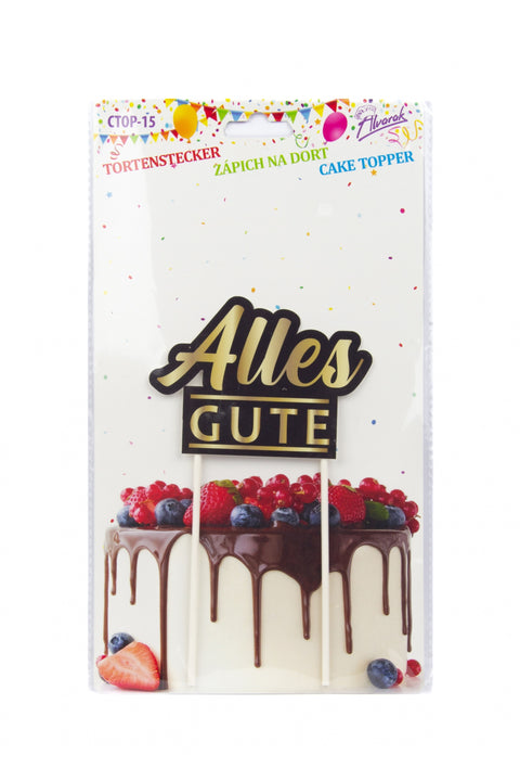Trendy zápich na dort – Alles Gute – 24 x 13 x 13 cm (1 pc) CTOP-15_2.jpg