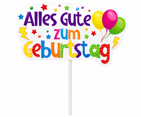 Trendy zápich na dort – Alles Gute zum Geburtstag – 23 x 12 x 15 cm (1 pc) CTOP-07_1.png#19145#f8f97e397442