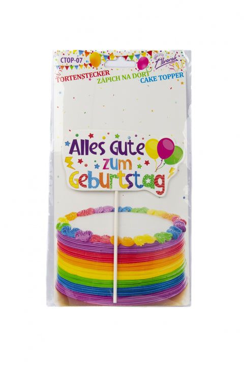 Trendy zápich na dort – Alles Gute zum Geburtstag – 23 x 12 x 15 cm (1 pc) CTOP-07_2.jpg