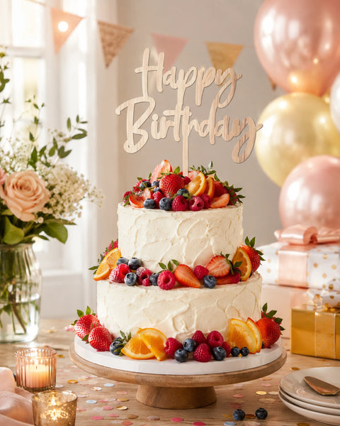Trendy zápich na dort – Happy Birthday – 15.5 x 17 x 17 cm (1 pc) CTOP-16_6.png#18515#ce063763c827