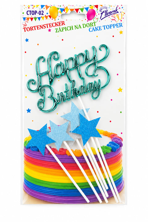 Trendy zápich na dort – Happy Birthday – 23 x 12 x 15 cm (7 ks) CTOP-02_2.png#19119#4efa488a831d