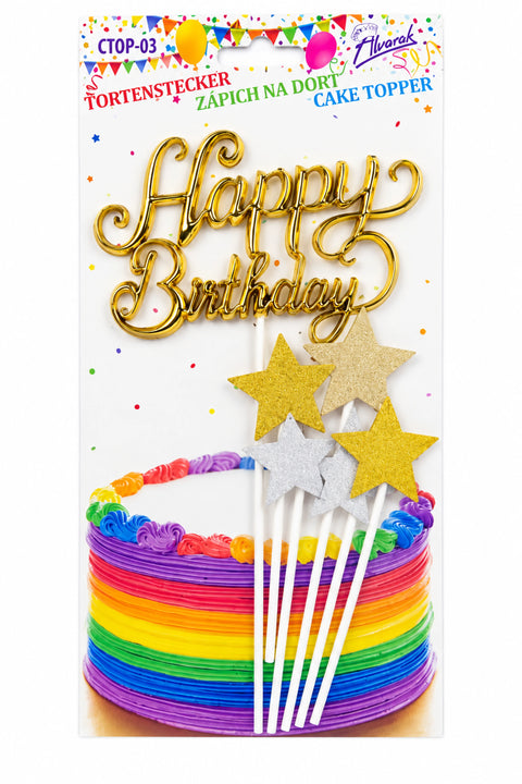 Trendy zápich na dort – Happy Birthday – 23 x 12 x 15 cm (7 ks) CTOP-03_2.png#19126#27260860c728