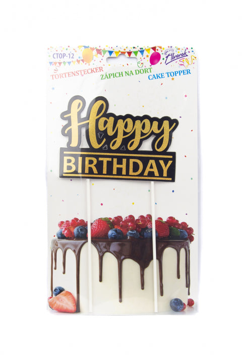 Trendy zápich na dort – Happy Birthday – 24 x 13 x 13 cm (1 pc) CTOP-12_2.jpg