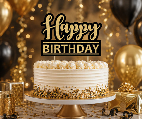Trendy zápich na dort – Happy Birthday – 24 x 13 x 13 cm (1 pc) CTOP-12_3.png#18533#2161dff496bc