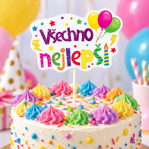 Trendy zápich na dort – Všechno nejlepší – 23 x 12 x 15 cm (1 pc) CTOP-05_3.png#19135#715a139534dd