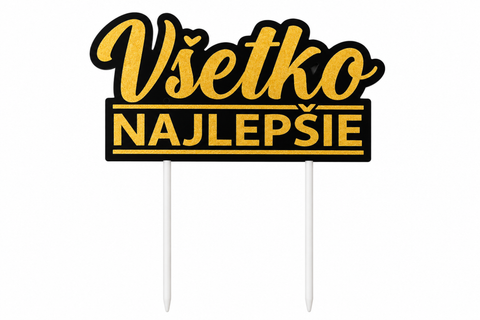 Trendy zápich na dort – Všetko najlepšie – 24 x 13 x 13 cm (1 pc) CTOP-14_1.png#19175#cab04cbddf5a
