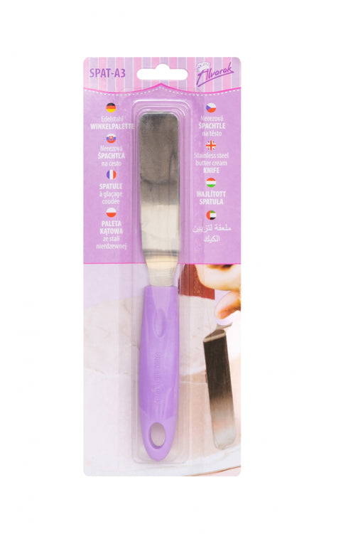 Zahnutá nerezová špachtle – 22 cm a 2.5 cm – fialová SPAT-A3_1.jpg