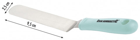 Zahnutá nerezová špachtle – 22 cm a 2.5 cm – tyrkysová SPAT-A modrá_3.jpg