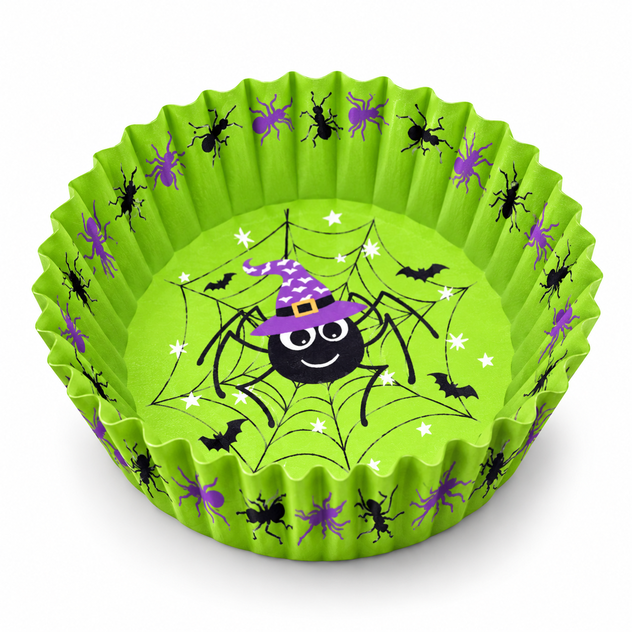 Muf-275 | Papírové formičky na muffiny a cupcakes s halloweenským designem – 50 ks, žáruvzdorné do 220 °C