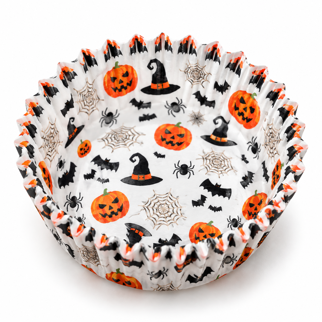 Muf-278 | Papírové formičky na muffiny a cupcakes s halloweenským designem – 50 ks, žáruvzdorné do 220 °C